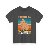 Capybara Birthday Squad Capybaras T-Shirt - Dark Heather