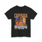 Capybara Birthday Team Capybara T-Shirt - Black