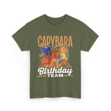 Capybara Birthday Team Capybara T-Shirt - Military Green