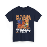 Capybara Birthday Team Capybara T-Shirt - Navy