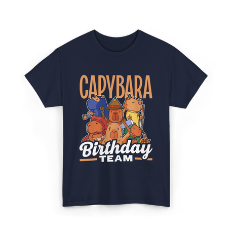 Capybara Birthday Team Capybara T-Shirt - Navy