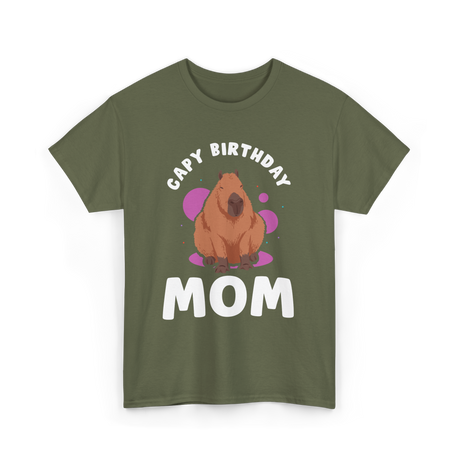 Capybara Cute Animal Capybaras T-Shirt - Military Green