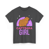 Capybara Girl Capybaras Animal T-Shirt - Dark Heather