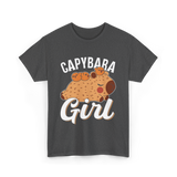 Capybara Girl Capybaras Animal T-Shirt - Dark Heather