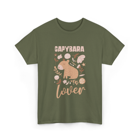 Capybara Lover Animal Capybara T-Shirt - Military Green