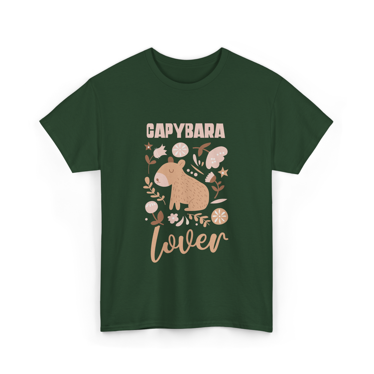 Capybara Lover Animal Capybara T-Shirt - Forest Green