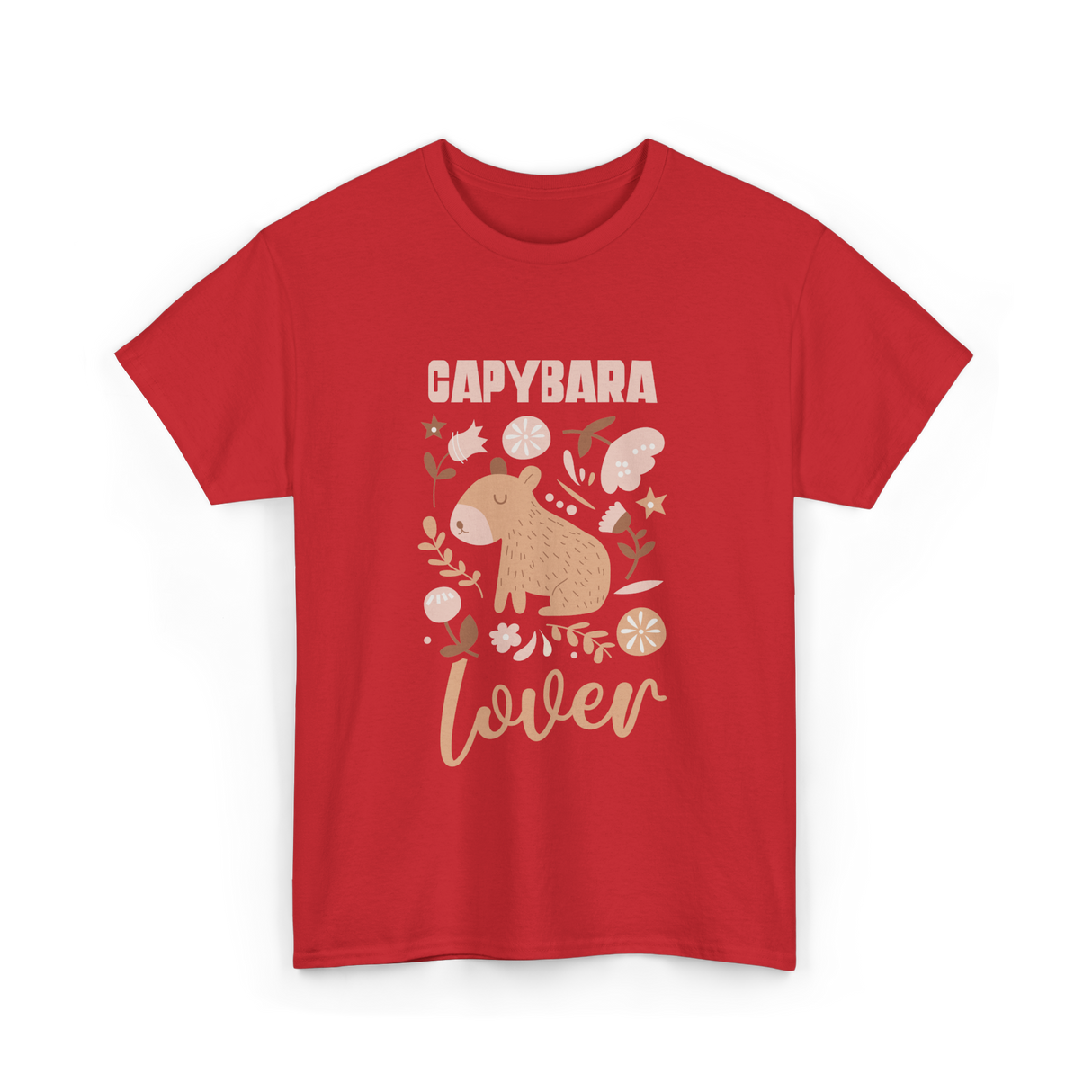 Capybara Lover Animal Capybara T-Shirt - Red