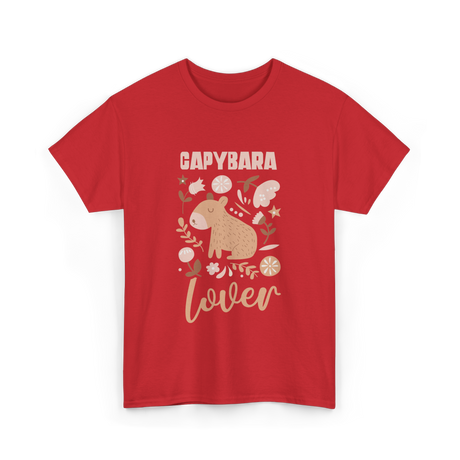 Capybara Lover Animal Capybara T-Shirt - Red