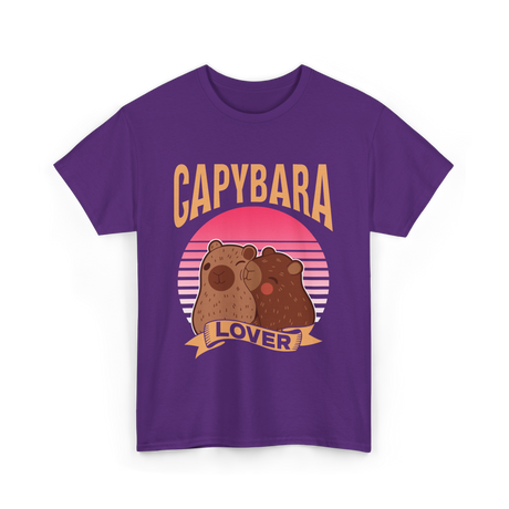 Capybara Lover Animal Capybaras T-Shirt - Purple