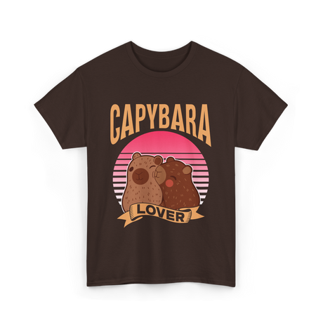 Capybara Lover Animal Capybaras T-Shirt - Dark Chocolate