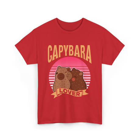 Capybara Lover Animal Capybaras T-Shirt - Red