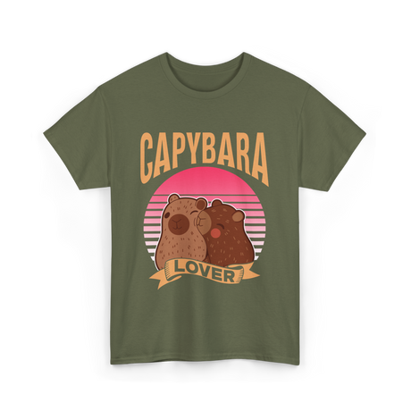 Capybara Lover Animal Capybaras T-Shirt - Military Green