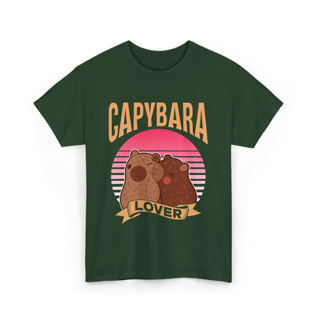 Capybara Lover Animal Capybaras T-Shirt - Forest Green