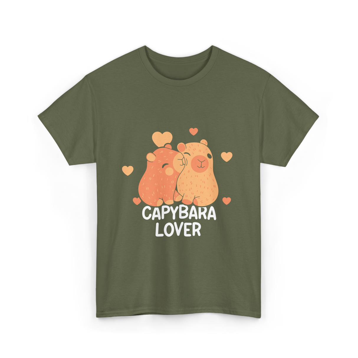 Capybara Lover Capybaras Animal T-Shirt - Military Green