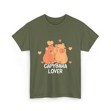 Capybara Lover Capybaras Animal T-Shirt - Military Green