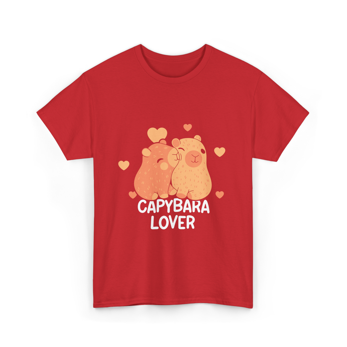 Capybara Lover Capybaras Animal T-Shirt - Red