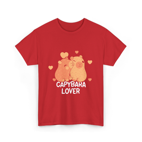 Capybara Lover Capybaras Animal T-Shirt - Red