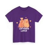 Capybara Lover Capybaras Animal T-Shirt - Purple