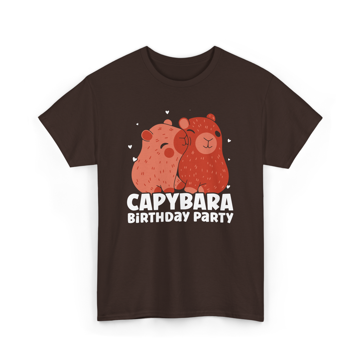 Capybara Party Rodent Capybara T-Shirt - Dark Chocolate