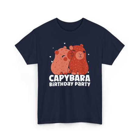 Capybara Party Rodent Capybara T-Shirt - Navy