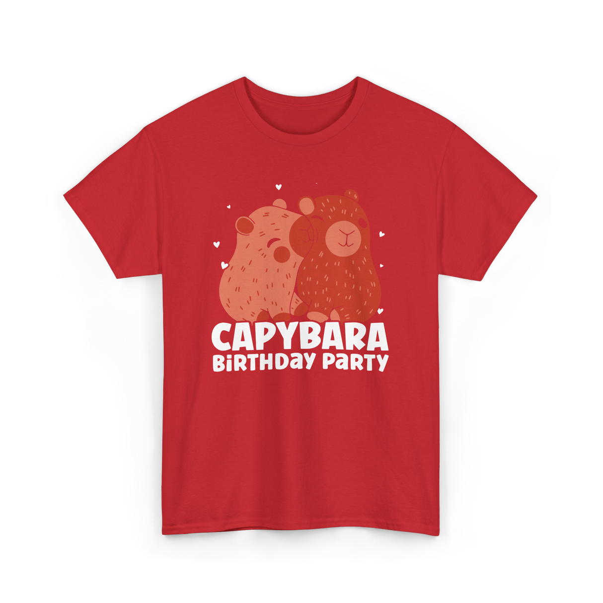 Capybara Party Rodent Capybara T-Shirt - Red