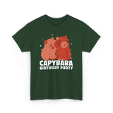 Capybara Party Rodent Capybara T-Shirt - Forest Green