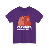 Capybara Party Rodent Capybara T-Shirt - Purple