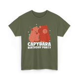 Capybara Party Rodent Capybara T-Shirt - Military Green