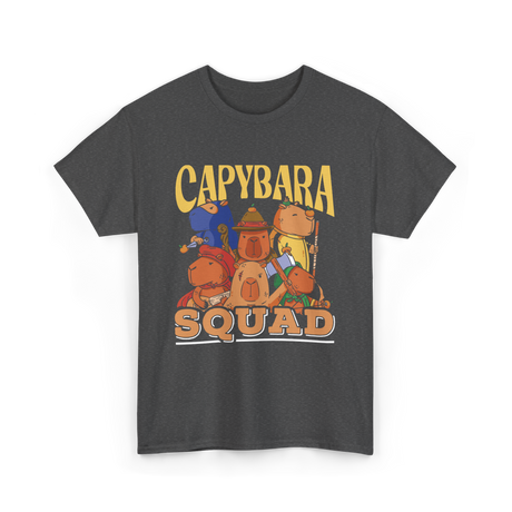 Capybara Squad Rodent Animals T-Shirt - Dark Heather