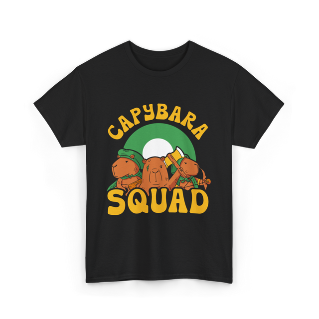 Capybara Squad Rodent Capybaras T-Shirt - Black