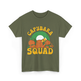 Capybara Squad Rodent Capybaras T-Shirt - Military Green