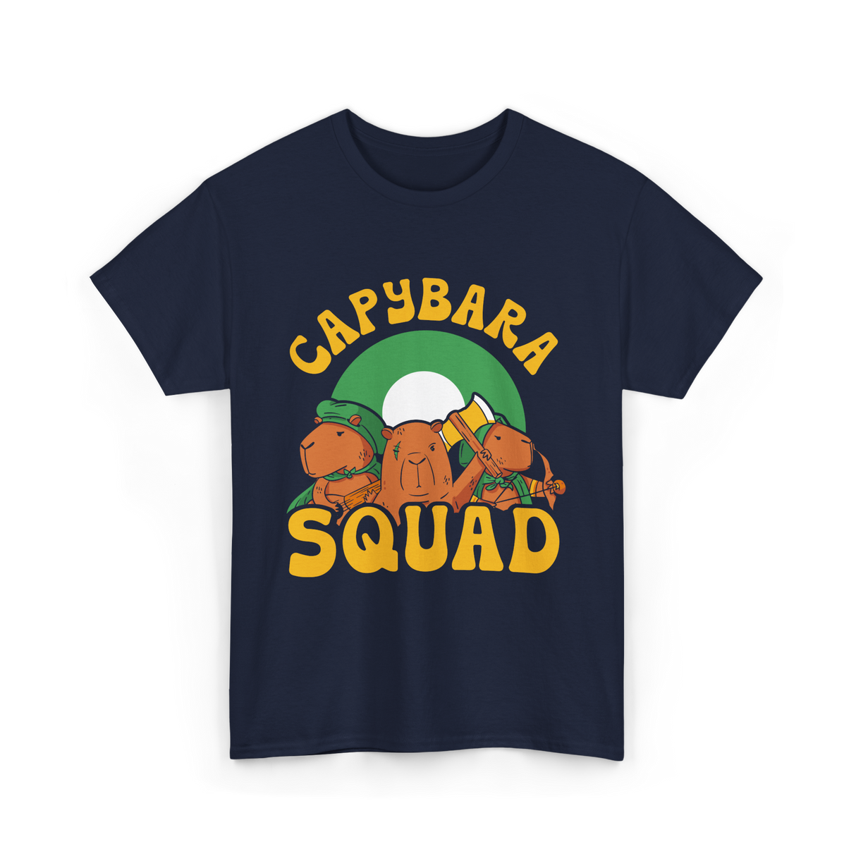 Capybara Squad Rodent Capybaras T-Shirt - Navy