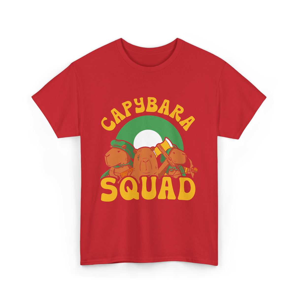 Capybara Squad Rodent Capybaras T-Shirt - Red