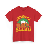 Capybara Squad Rodent Capybaras T-Shirt - Red