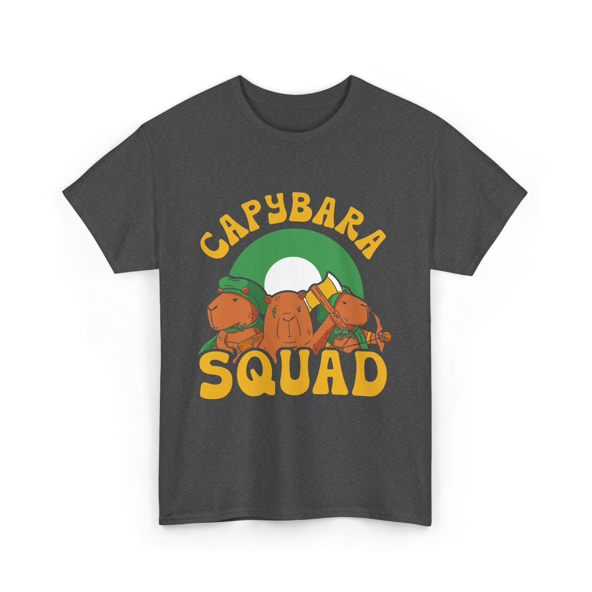 Capybara Squad Rodent Capybaras T-Shirt - Dark Heather