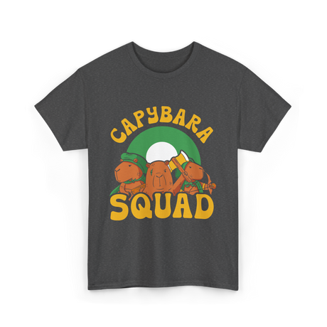 Capybara Squad Rodent Capybaras T-Shirt - Dark Heather