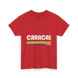 Caracas Venezuela Vintage Style T-Shirt - Red