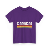 Caracas Venezuela Vintage Style T-Shirt - Purple
