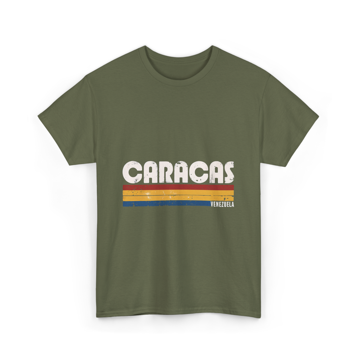 Caracas Venezuela Vintage Style T-Shirt - Military Green