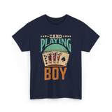 Card Playing Boy Cards T-Shirt - Navy