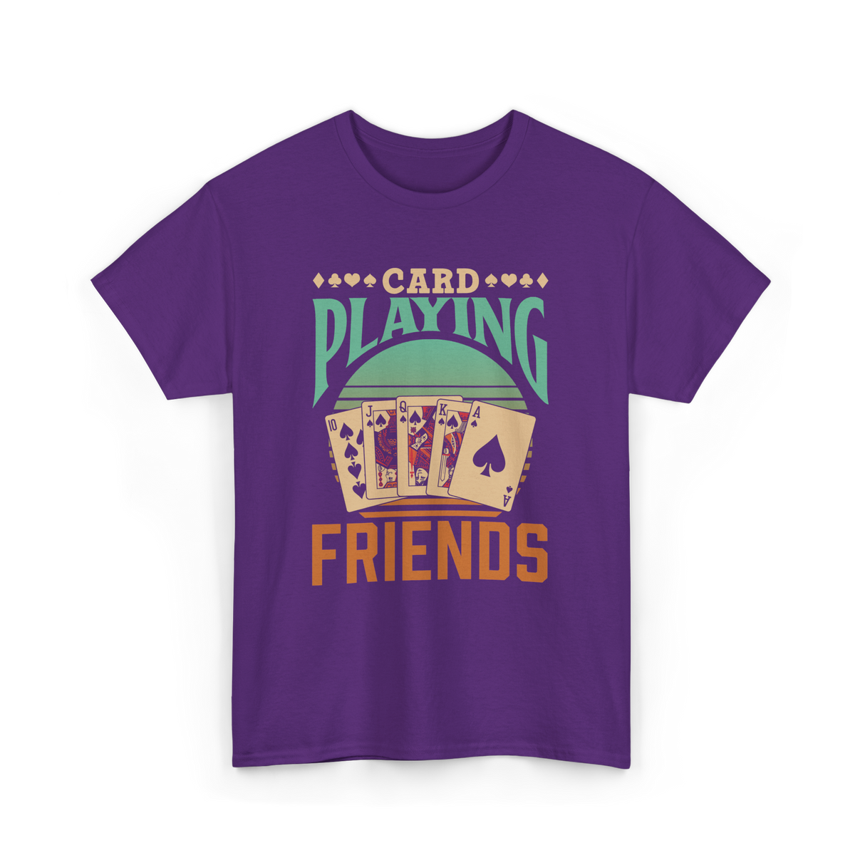 Card Playing Friends Cards T-Shirt - Purple