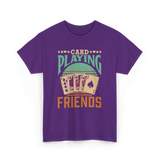 Card Playing Friends Cards T-Shirt - Purple