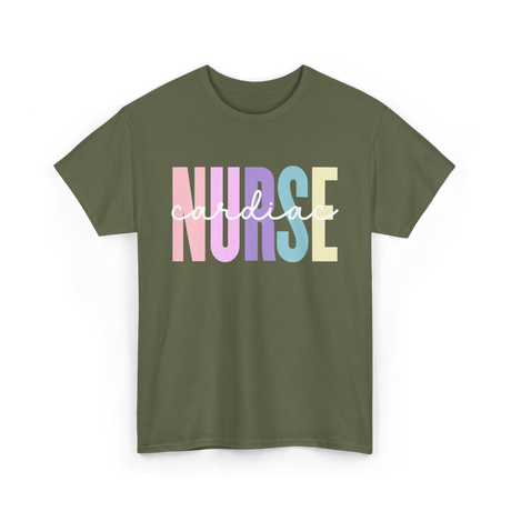 Cardiac Nurse Nurse Cardiology T-Shirt - Military Green