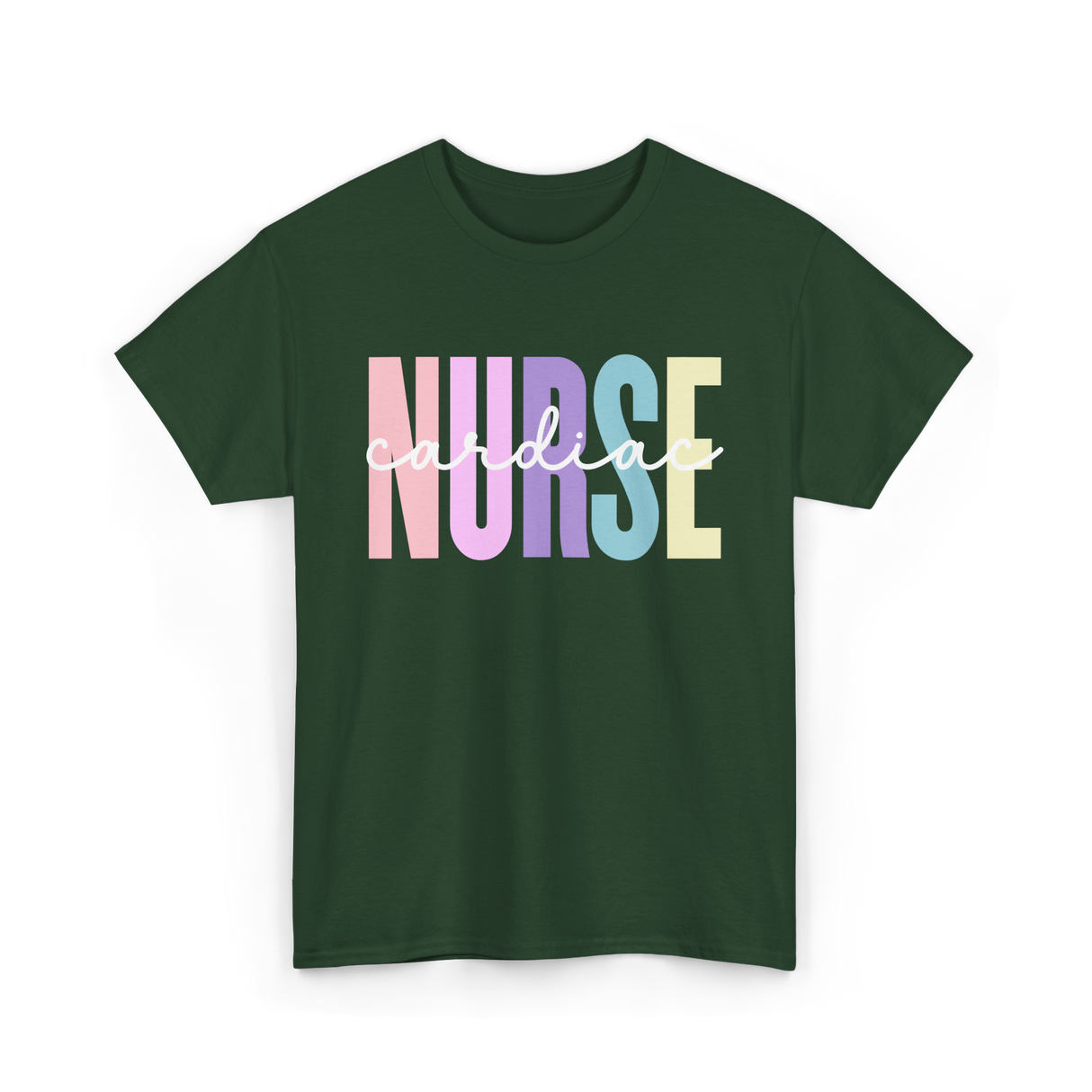 Cardiac Nurse Nurse Cardiology T-Shirt - Forest Green