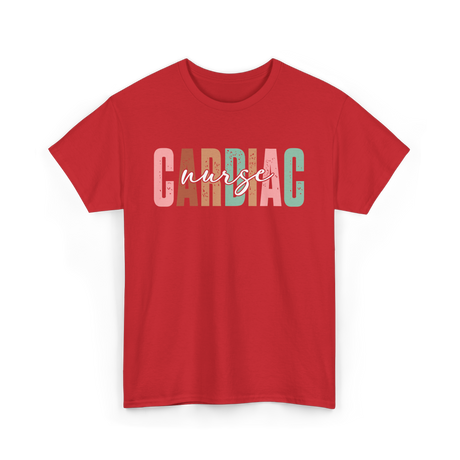 Cardiac Nurse Nursing Cardiology T-Shirt - Red