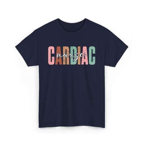 Cardiac Nurse Nursing Cardiology T-Shirt - Navy