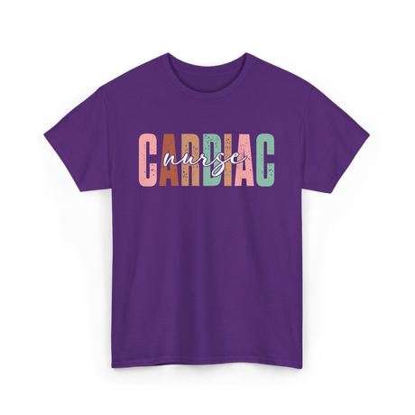 Cardiac Nurse Nursing Cardiology T-Shirt - Purple