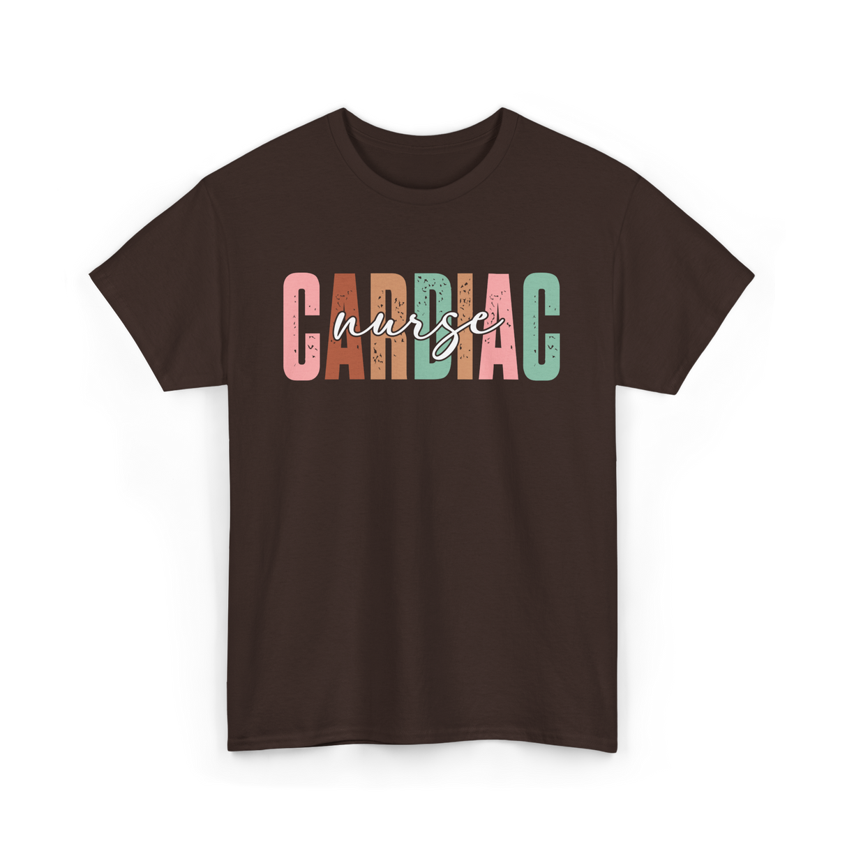 Cardiac Nurse Nursing Cardiology T-Shirt - Dark Chocolate