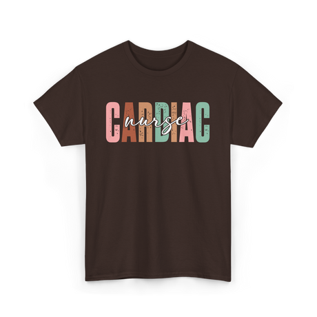 Cardiac Nurse Nursing Cardiology T-Shirt - Dark Chocolate