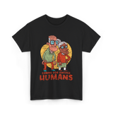 Caring For Vintage Humans Nursing T-Shirt - Black